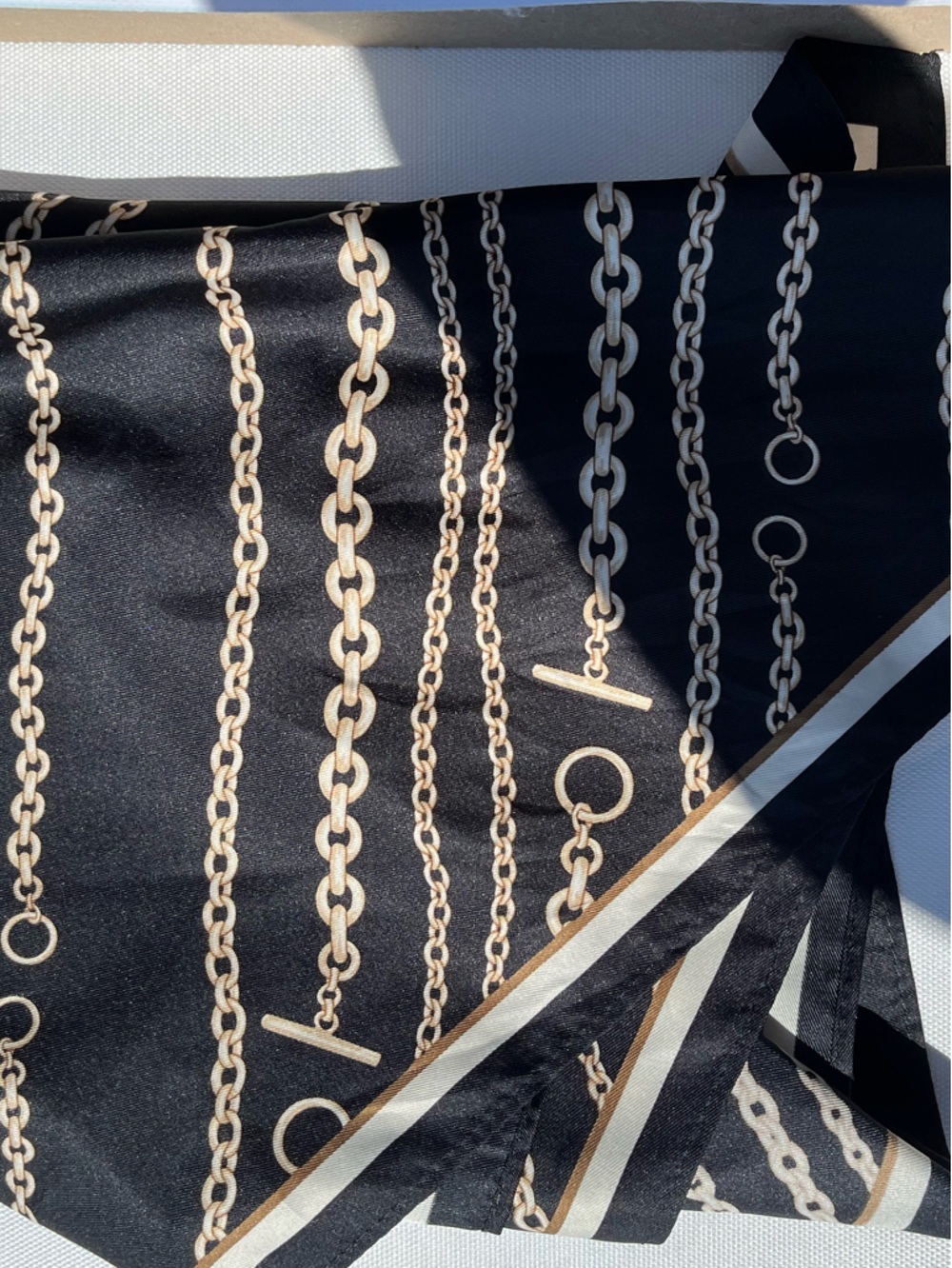 Beautiful Black/Tan Scarf - Picture 4 of 4